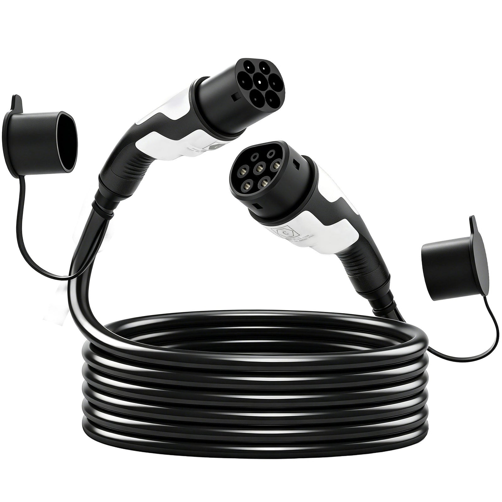 HOMCOM Type 2 EV Charging Cable, 22kW, 32A, Mode 3, 3-Phase, 10m Type 2 to Type 2 EV Extension Cable for EVs, PHEVs