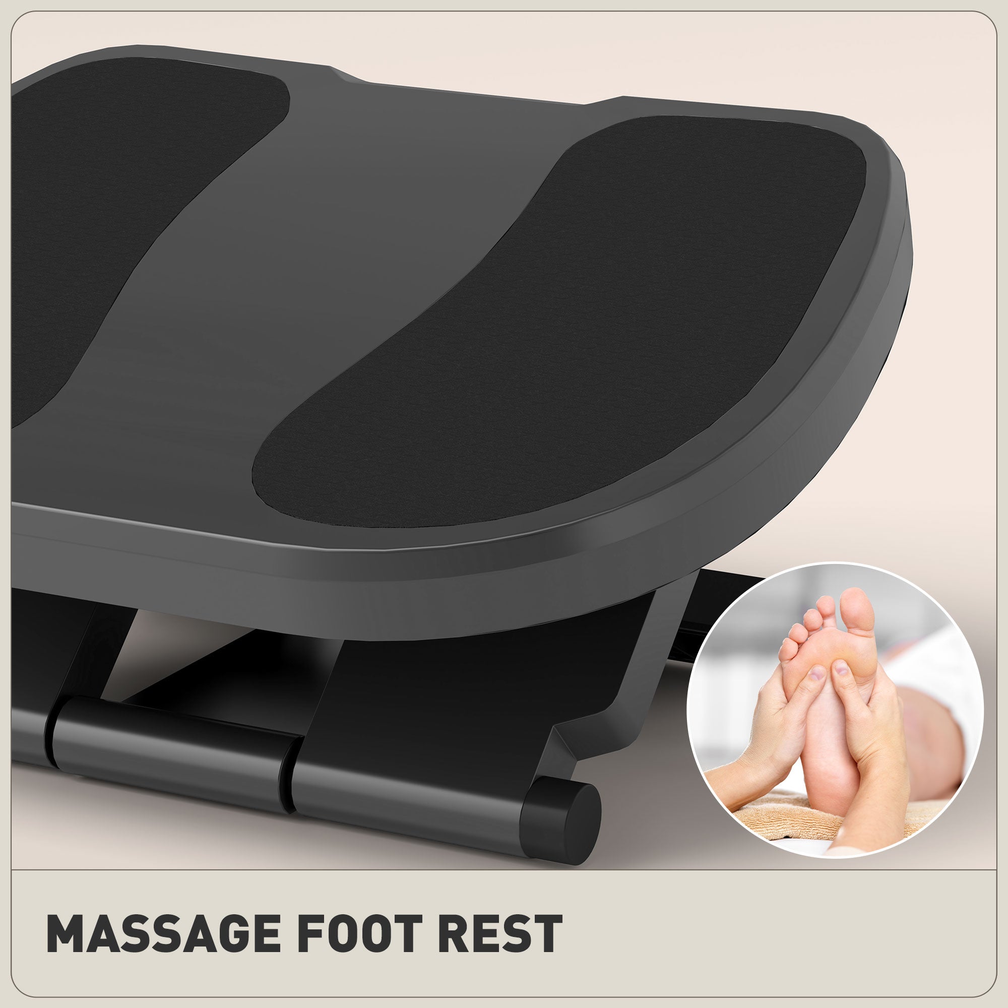 HOMCOM 0-30√Ç¬∞ Three-Height Under-Desk Support Footrest - Grey