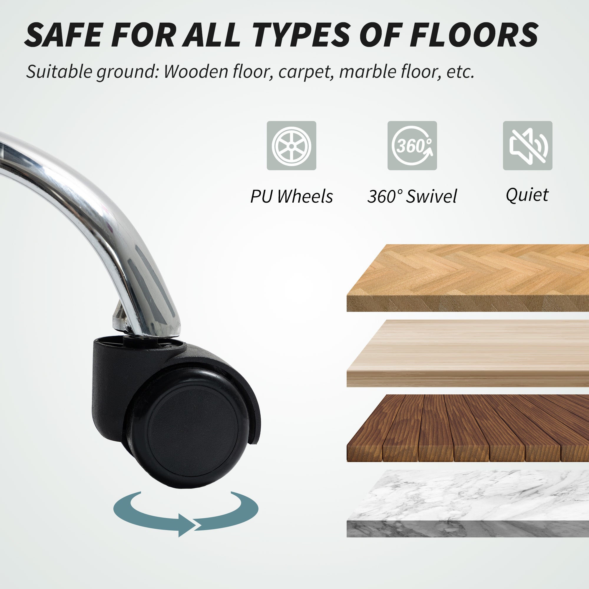 HOMCOM Executive Office Chair with 6-point Massage and Heat - Light Grey