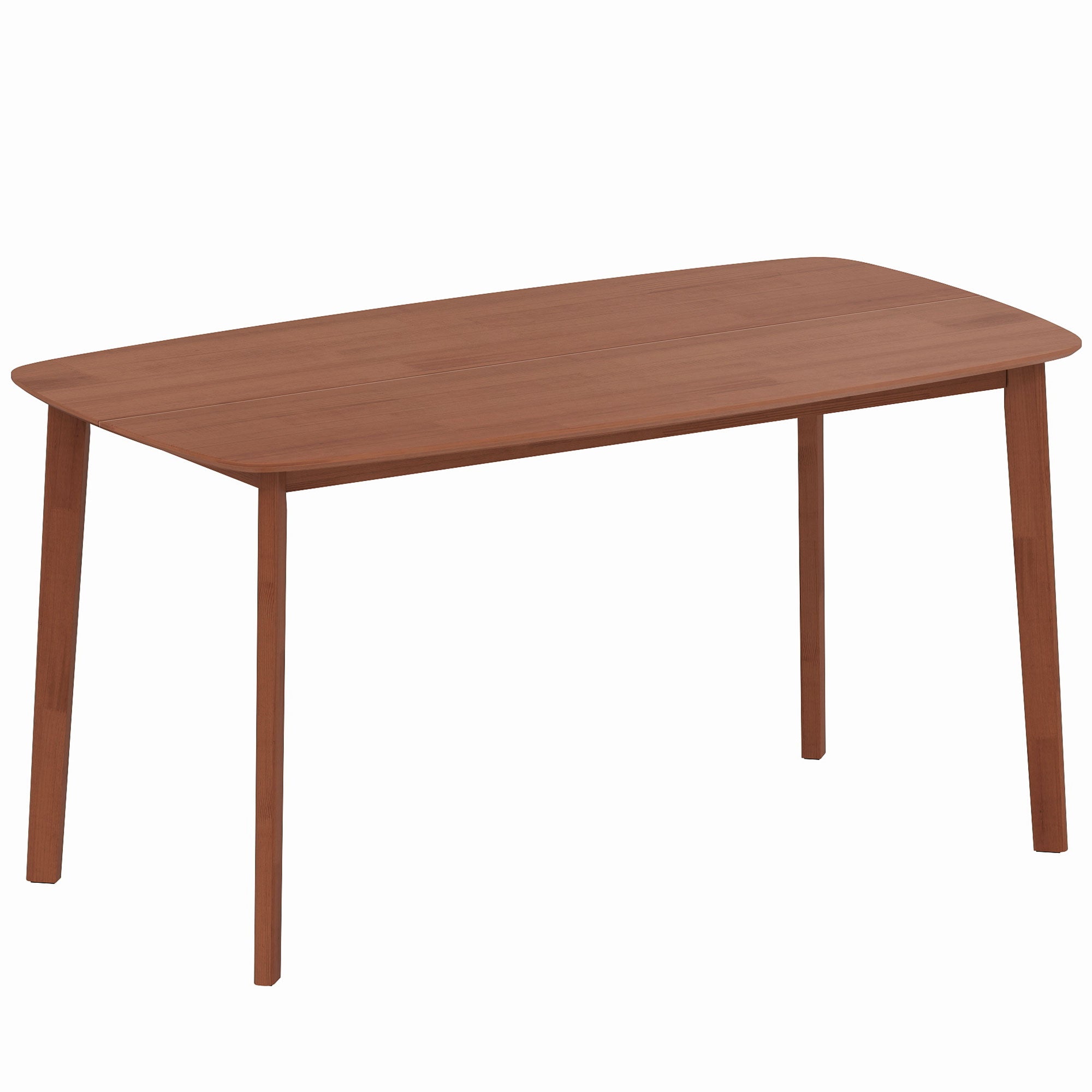 HOMCOM Pine Wood Rectangular Dining Table - Light Brown