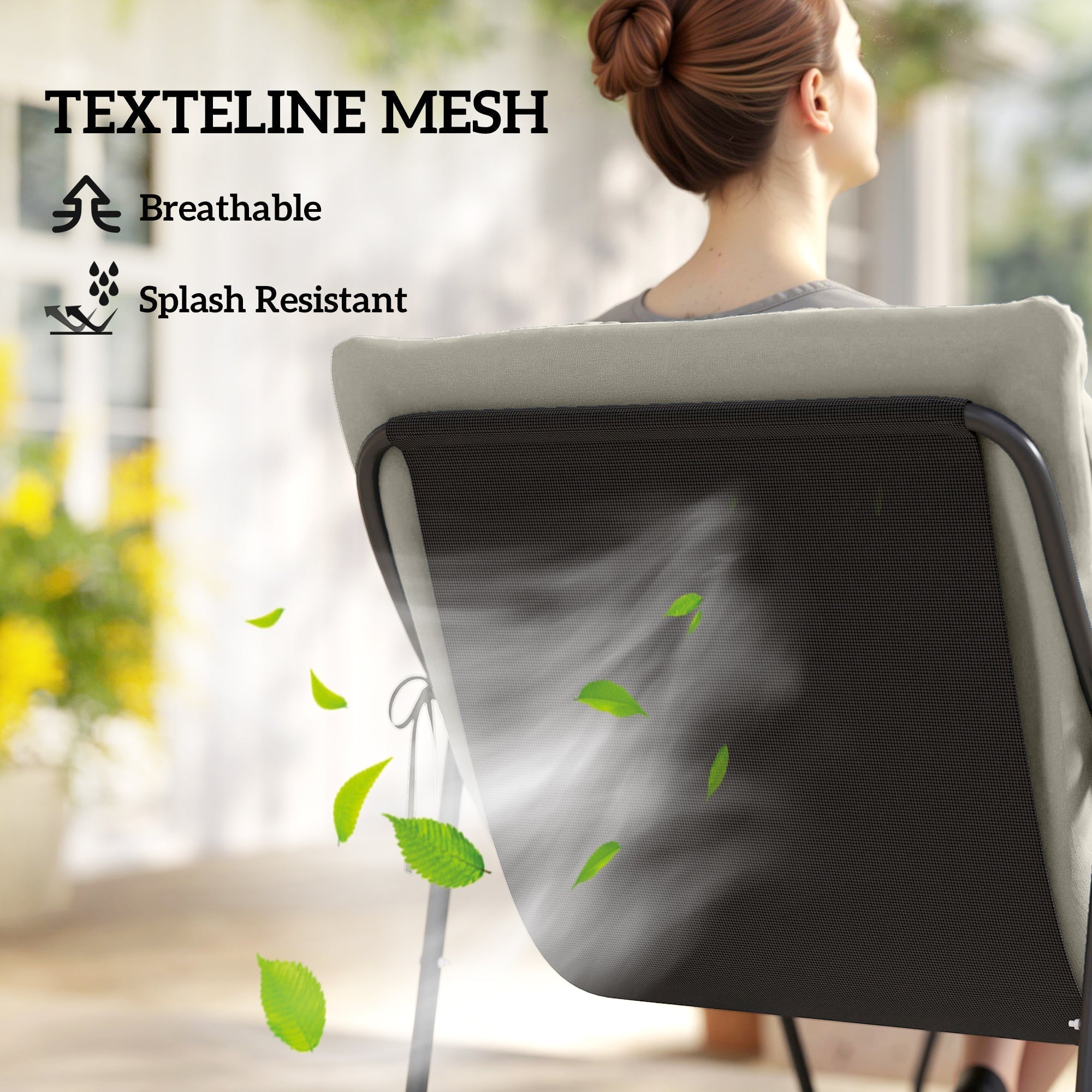 Outsunny 4 Seater Garden Furniture Set, Conversation Set with Loveseat Sofa, Chairs, Glass Coffee Table, Thick Cushions, Steel Outdoor Sofa for Balcony, Poolside, Conservatory, Light Grey