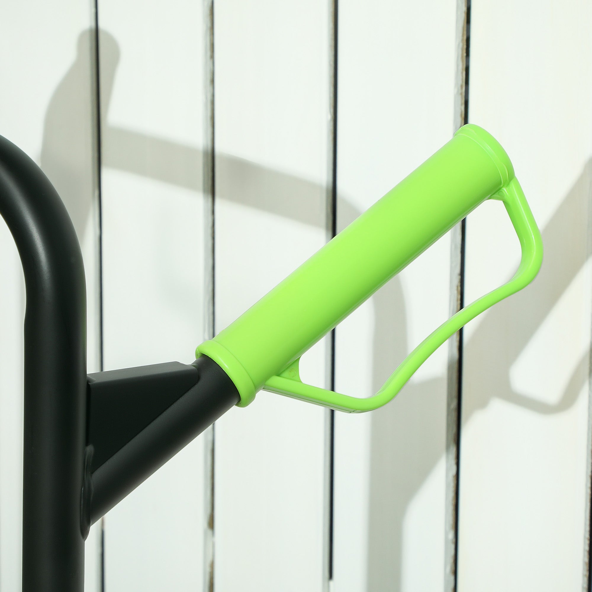 DURHAND Six-Wheel Folding Sack Barrow Trolley - Black/Green