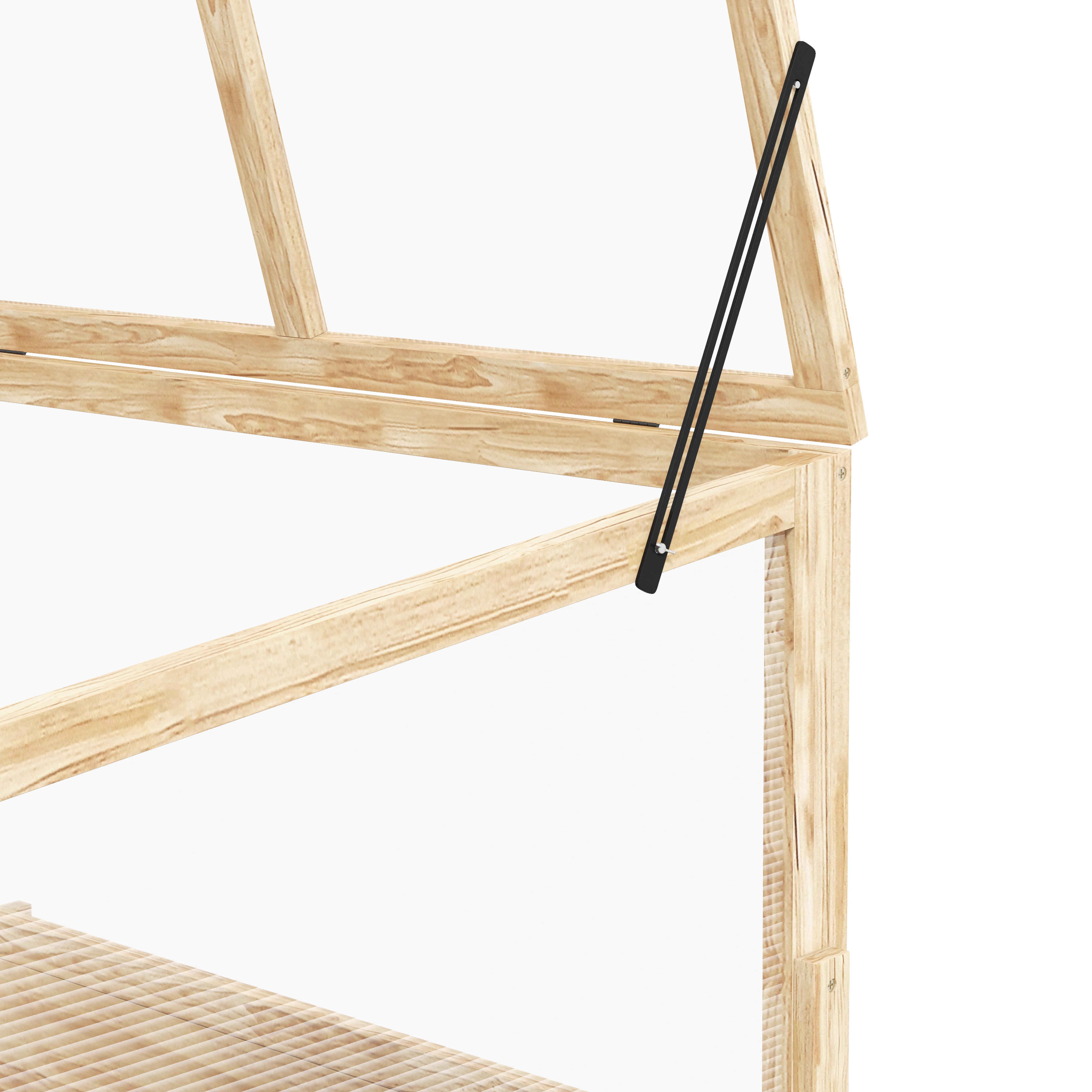 Outsunny 2-In-1 Wooden Greenhouse Planter Box - Natural