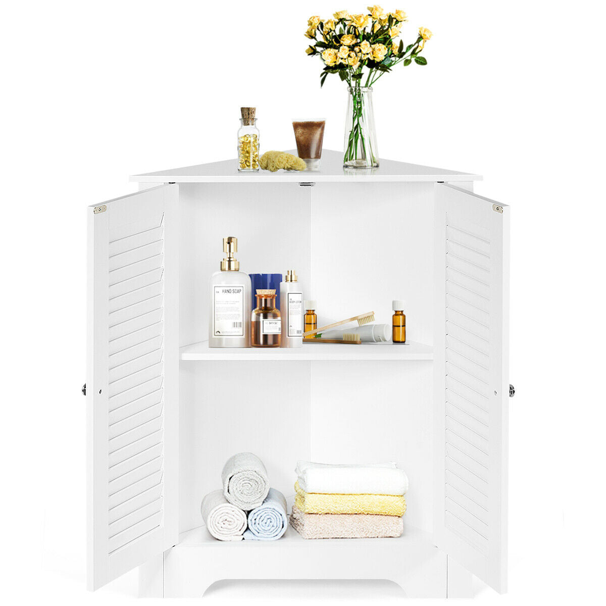 Corner Storage Cabinet Display Unit
