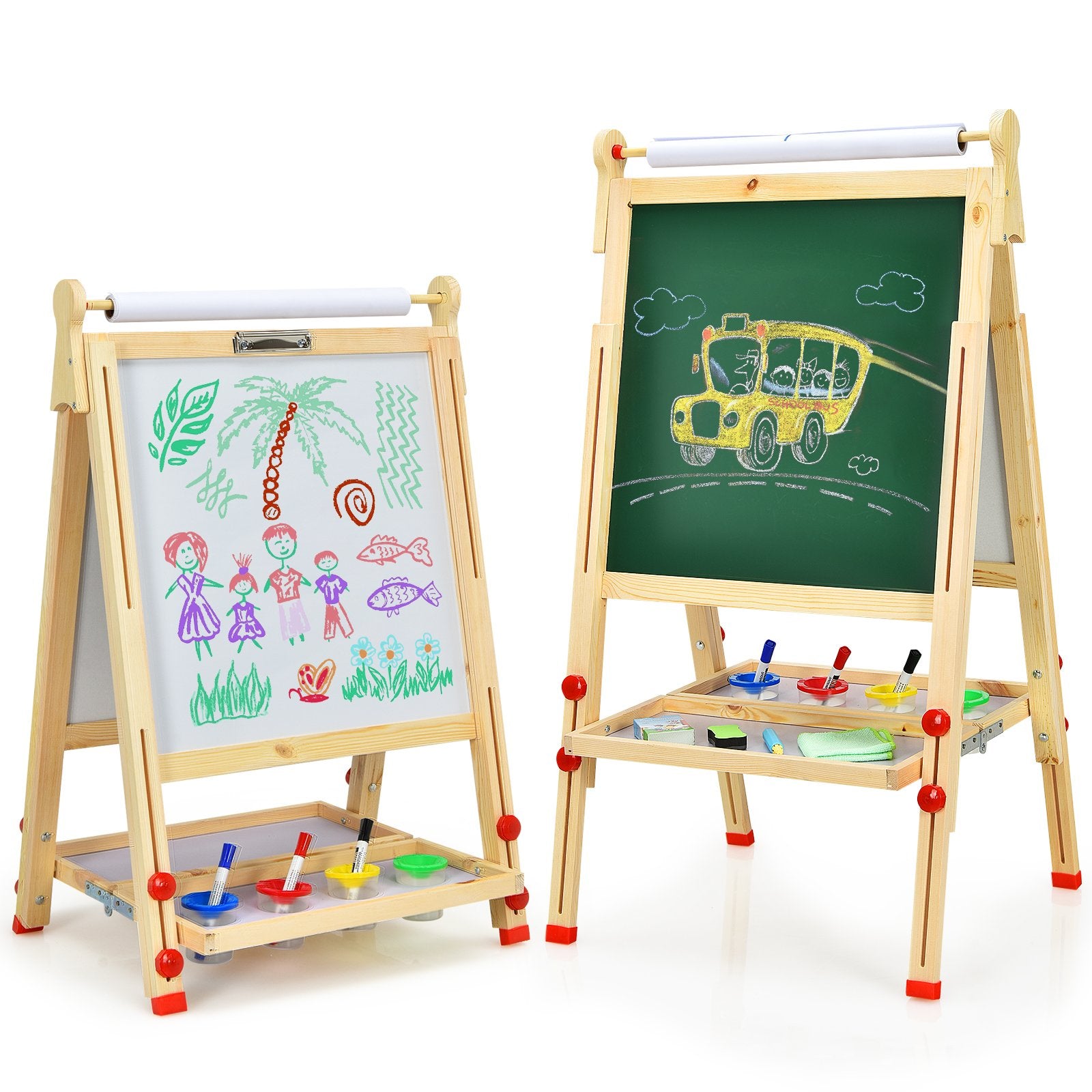 3-in-1 Double-Sided Kid‚Äôs Art Easel with Whiteboard