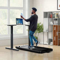 2.25 HP Foldable Treadmill 3 in 1 Walking Pad Under Desk Treadmill-Black