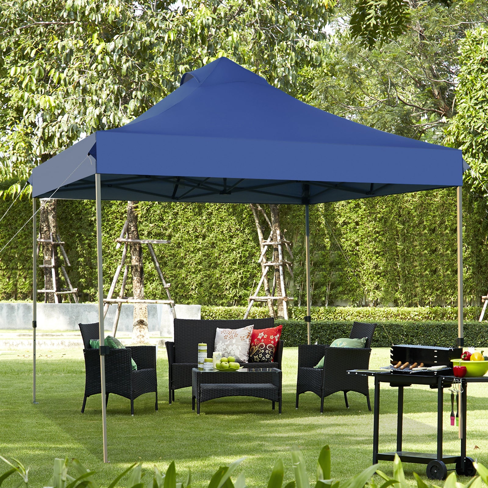 3m x 3m Pop Up Canopy Tent Commercial Instant Shelter-Blue