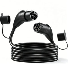 HOMCOM Type 2 EV Charging Cable, 7kW, 32A, Mode 3, 1-Phase, 10m Type 2 to Type 2 EV Extension Cable for EVs, PHEVs