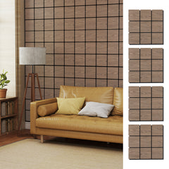 4 Pack Acoustic Panels for Walls 62 x 62 cm Sound Absorbing Panel-Natural