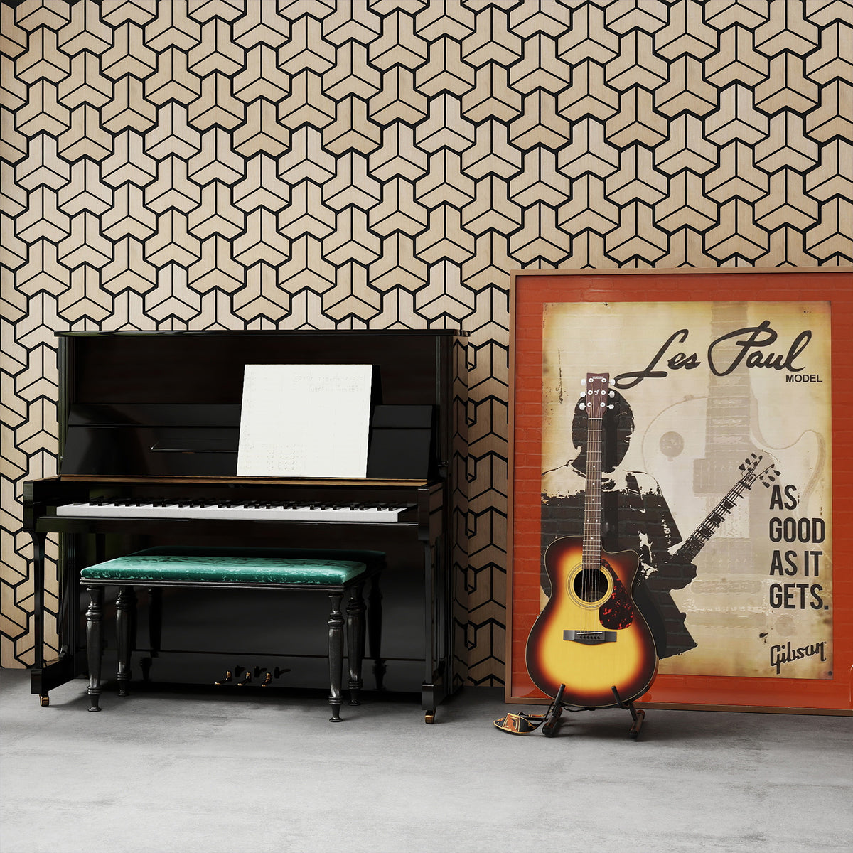 4 Pack Acoustic Panels for Walls 83 x 65 cm Sound Absorbing Panel-Natural