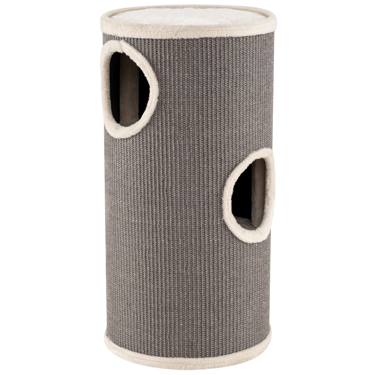 4-Story Cat Condo with Sisal Scratching Pad for Indoor Cats-Grey
