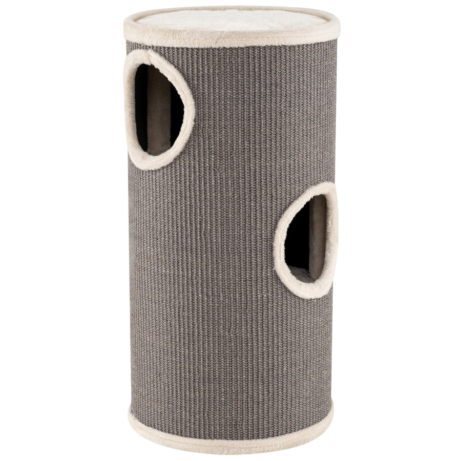 4-Story Cat Condo with Sisal Scratching Pad for Indoor Cats-Grey