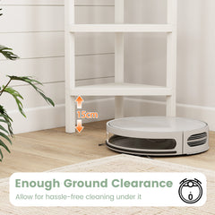 4-Tier Corner Shelf Stand with Open Slatted Shelves-White