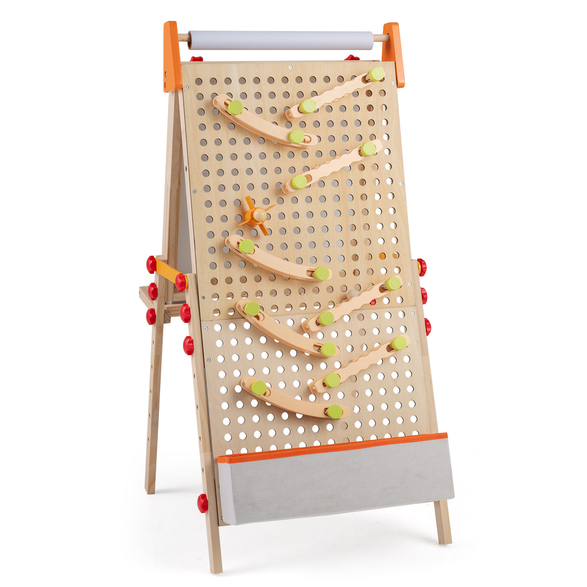 4-in-1 Wooden Kids Art Easel with Paper Roll