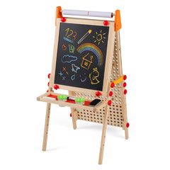 4-in-1 Wooden Kids Art Easel with Paper Roll