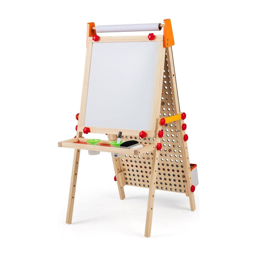 4-in-1 Wooden Kids Art Easel with Paper Roll
