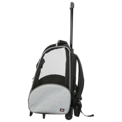 TRIXIE Pet Trolley Backpack Black and Grey