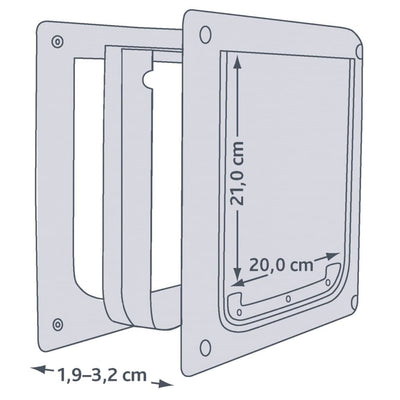 TRIXIE 2 Way Dog Flap Size XS-S 25x29 cm White 3877