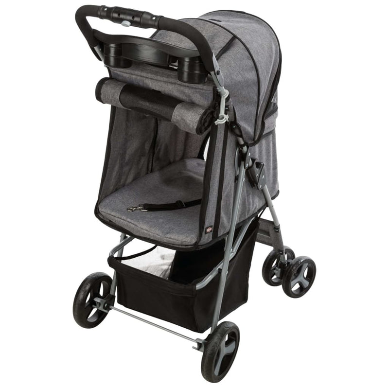 TRIXIE Folding Pet Stroller Dog and Cat Grey