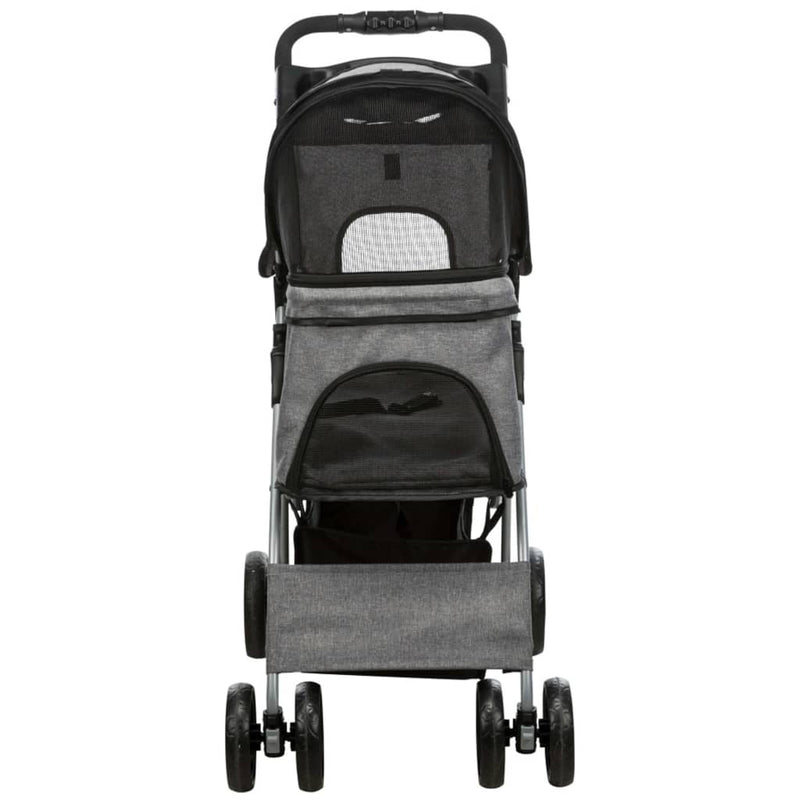 TRIXIE Folding Pet Stroller Dog and Cat Grey