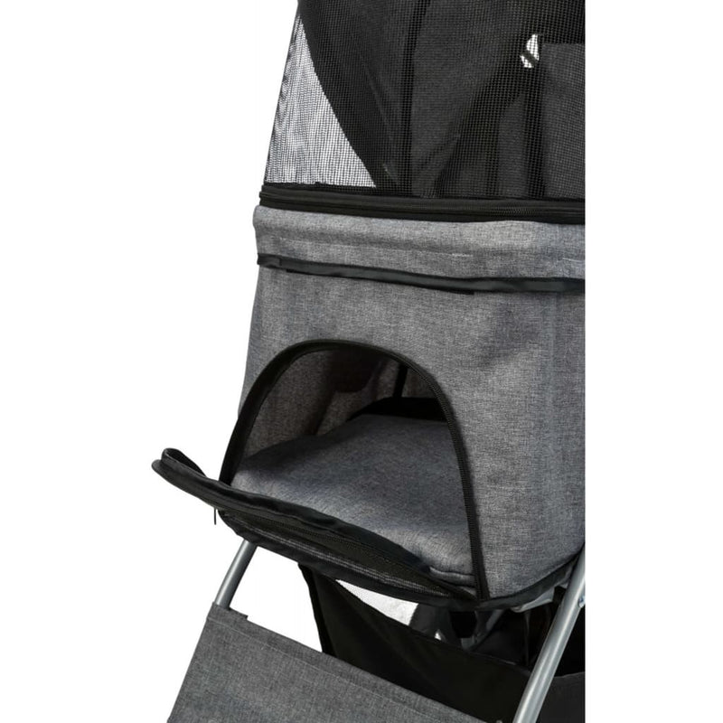 TRIXIE Folding Pet Stroller Dog and Cat Grey