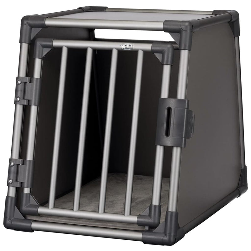 TRIXIE Sloping Dog Transport Cage Size M Aluminium Graphite 39336