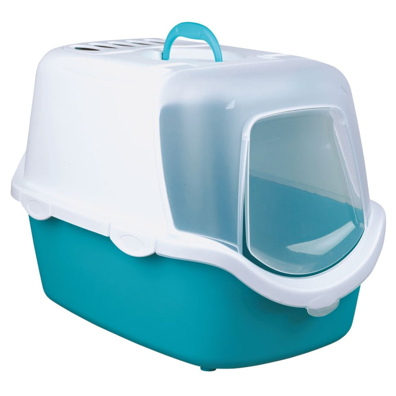 TRIXIE Cat Litter Tray Vico Turquoise and White