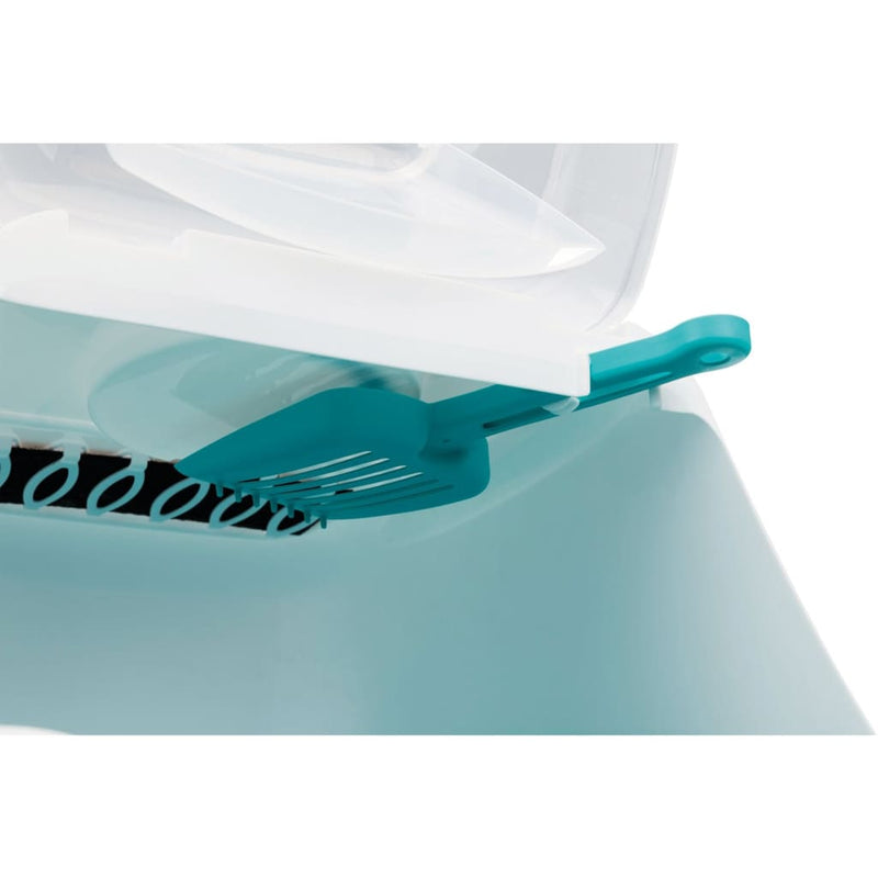 TRIXIE Cat Litter Tray Vico Turquoise and White