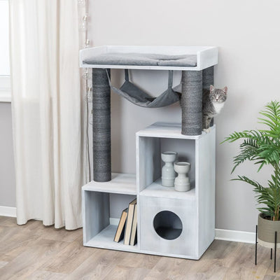 TRIXIE Cat Scratching Post with Shelf Function 72x38x110 cm Grey