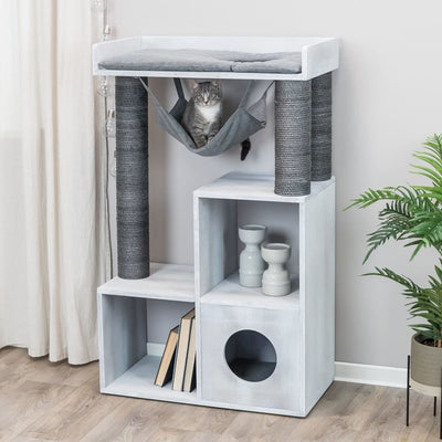 TRIXIE Cat Scratching Post with Shelf Function 72x38x110 cm Grey