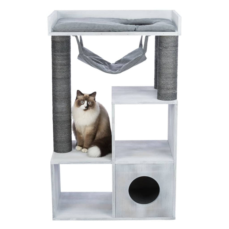 TRIXIE Cat Scratching Post with Shelf Function 72x38x110 cm Grey