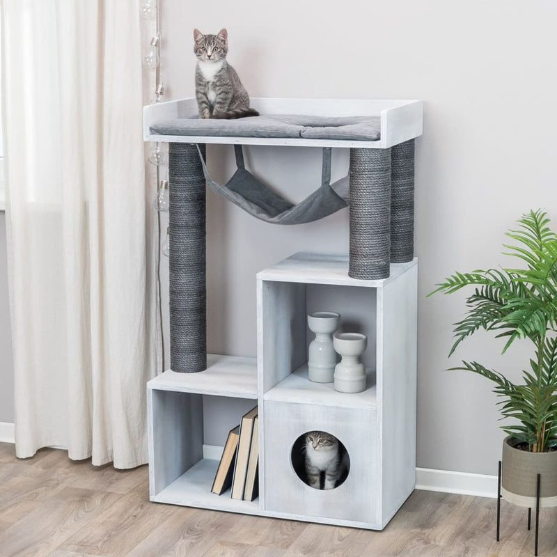 TRIXIE Cat Scratching Post with Shelf Function 72x38x110 cm Grey