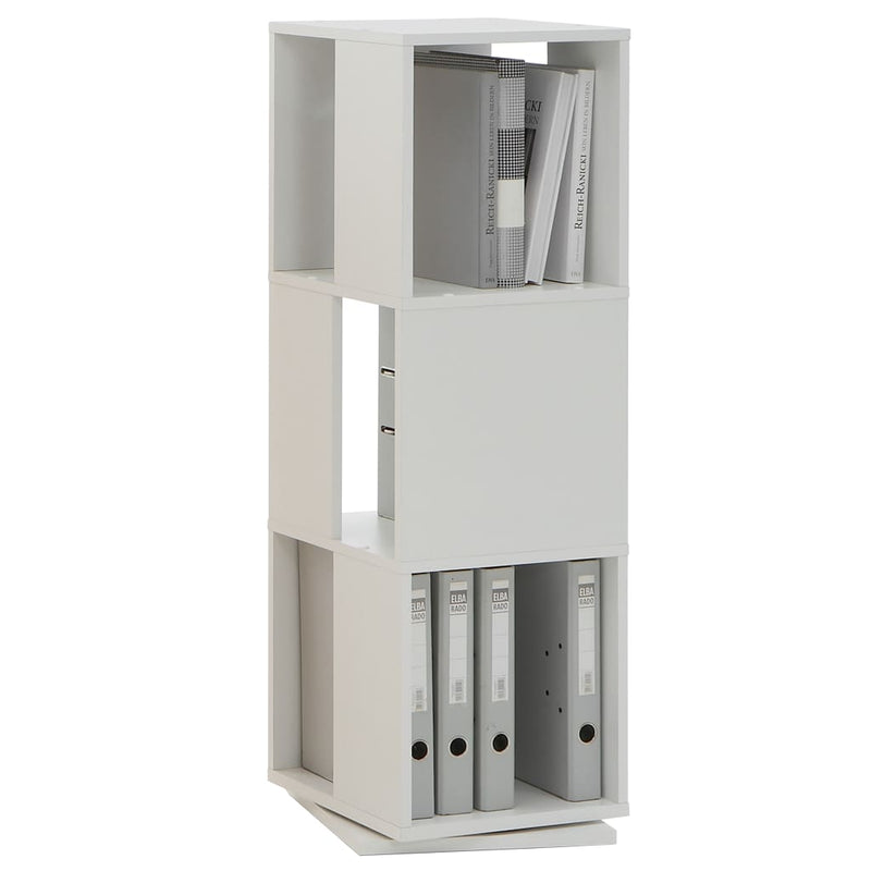 FMD Rotating Filing Cabinet Open 34x34x108 cm White