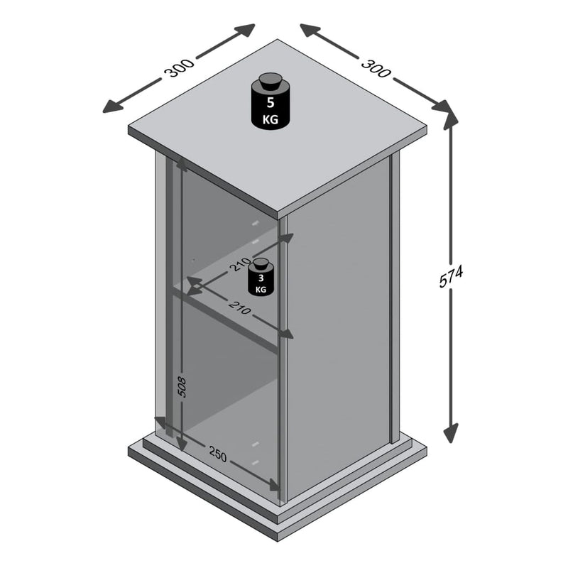 FMD Accent Table with Door 57.4cm White