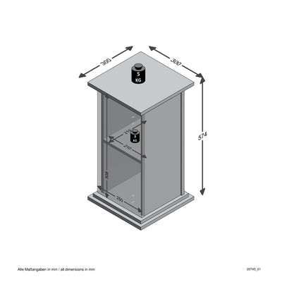 FMD Accent Table with Door 57.4cm Matera