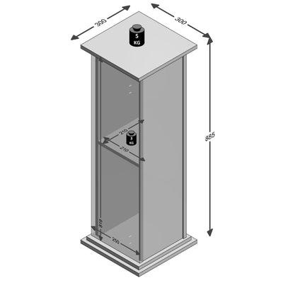 FMD Accent Table with Door 88.5cm White