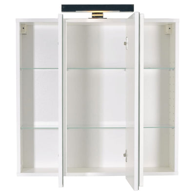 FMD Mirrored Bathroom Cabinet 70x19x67.6 cm White