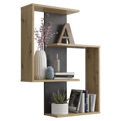 FMD Wall-mounted Reversed Shelf Artisan Oak Matera