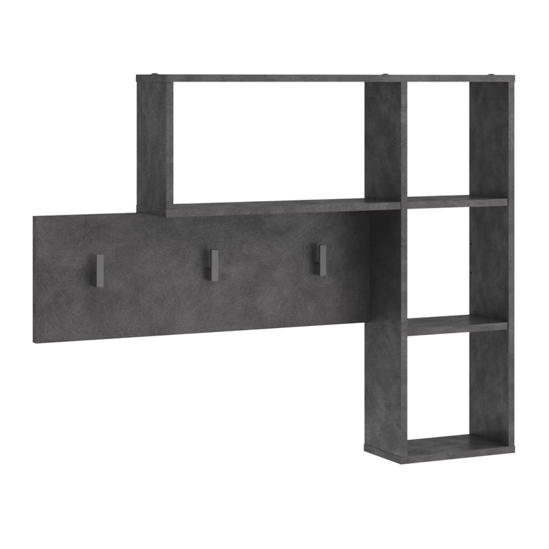 FMD Wall-mounted Coat Rack 4 Open Compartments Anthracite