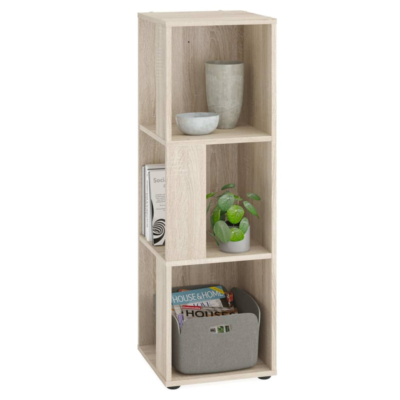 FMD Corner Shelf with 6 Side Compartments Sonoma Oak