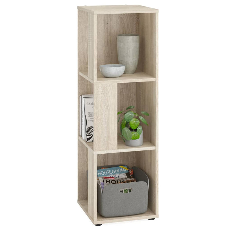 FMD Corner Shelf with 6 Side Compartments Sonoma Oak