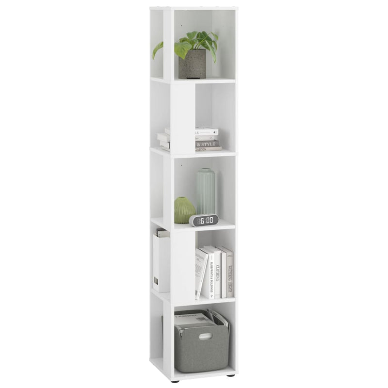 FMD Corner Shelf with 10 Side Compartments White