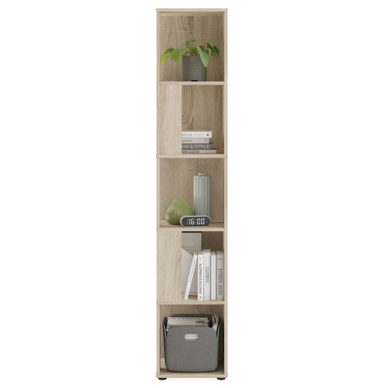 FMD Corner Shelf with 10 Side Compartments Sonoma Oak