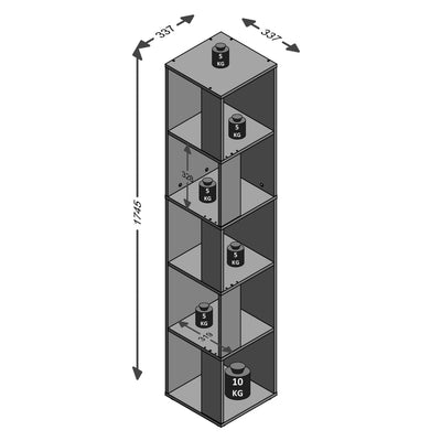 FMD Corner Shelf with 10 Side Compartments Sonoma Oak