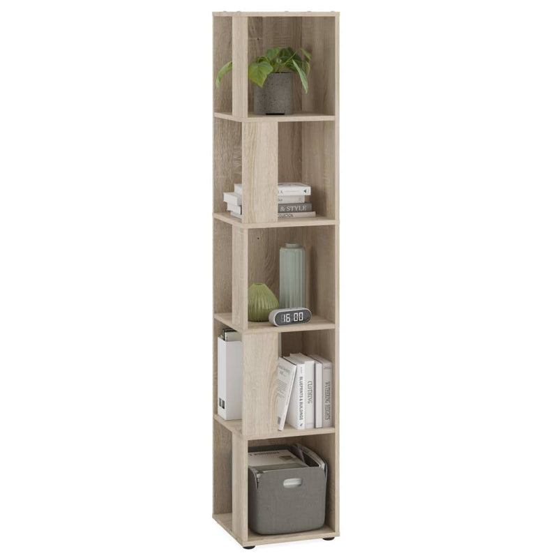 FMD Corner Shelf with 10 Side Compartments Sonoma Oak