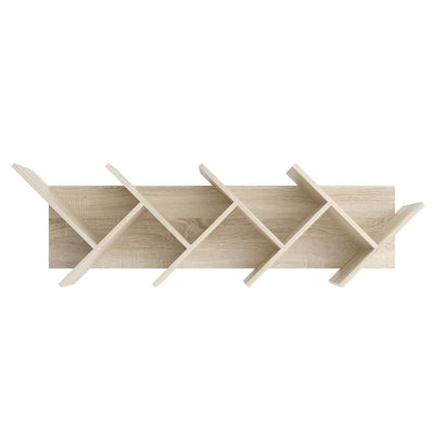 FMD Hanging Geometric Bookshelf Oak