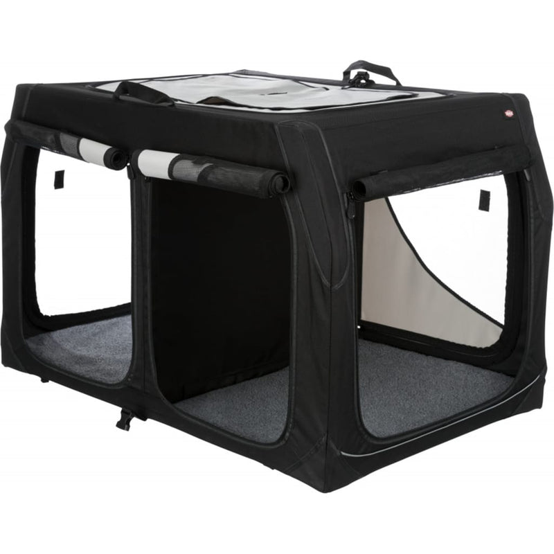 TRIXIE Double Mobile Kennel Vario Black and Grey