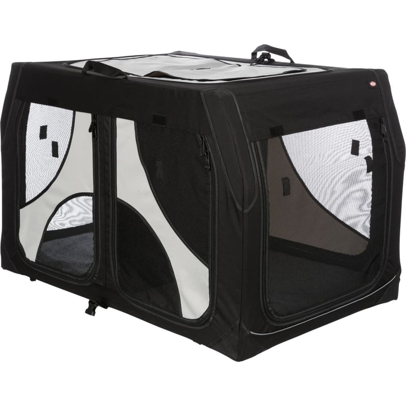 TRIXIE Double Mobile Kennel Vario Black and Grey