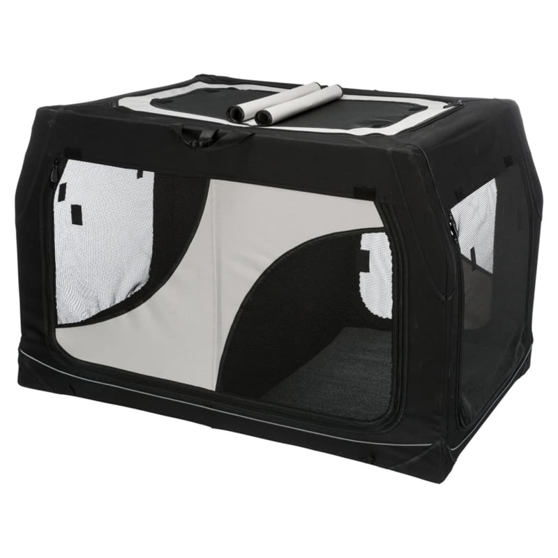 TRIXIE Double Mobile Kennel Vario Black and Grey