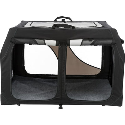 TRIXIE Double Mobile Kennel Vario Black and Grey